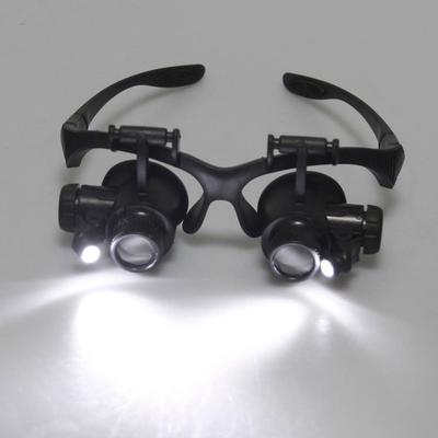 LED Light Eye Magnifying Glasses 8 Lens Magnifier Magnifying Suitable for Eyelash Extension Painting