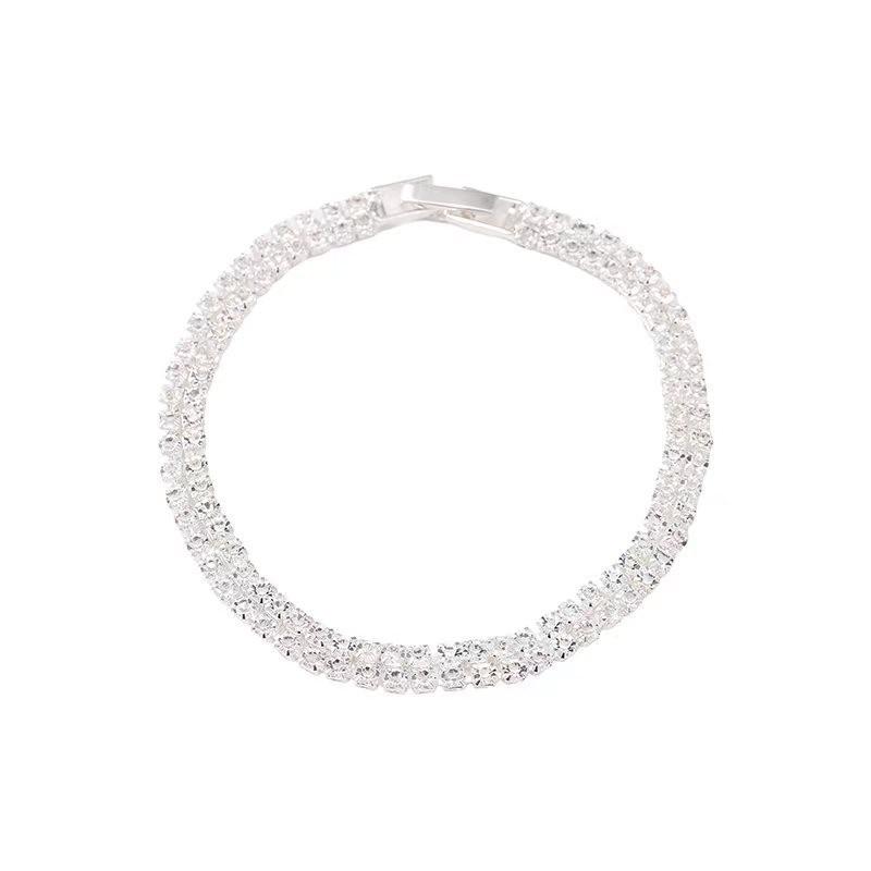 Pulseira Feminina de Zircônia Cristal de Alta Qualidade - Acessório de Moda Elegante