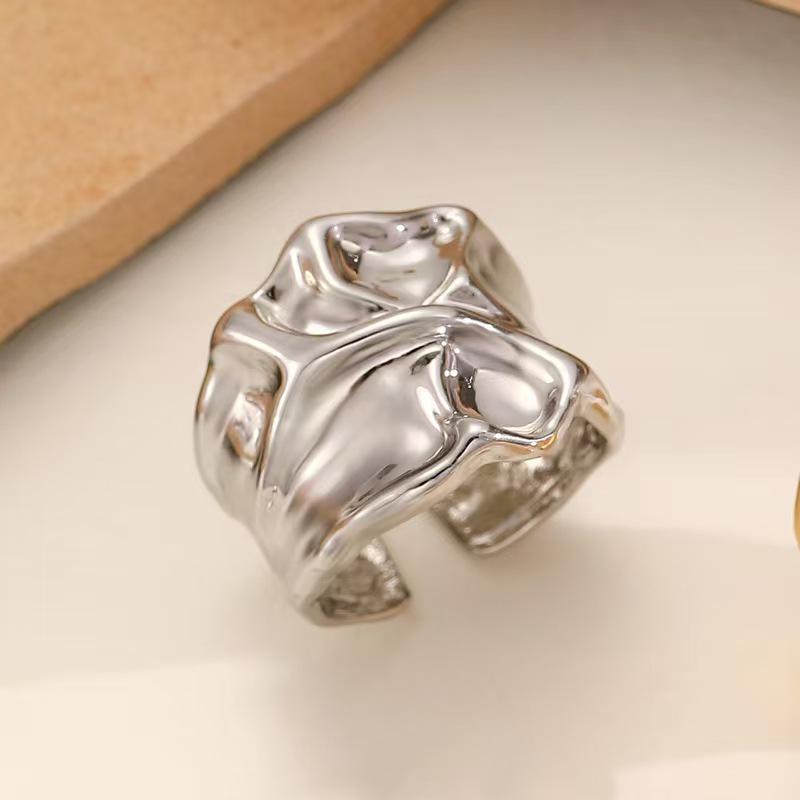 

Популярное роскошное разомкнутое кольцо: Минималистичное кольцо-печатка из сплава с широкой шинкой премиум-класса в европейском и американском стиле