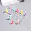 5/10 Grid Transparent Acrylic Nail Display Stand Multi-Purpose Mannequin Holder For Press On Nails Without Magnet Training Base