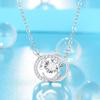 Double C Double G Flexible Necklace for Women, Simple Beating Heart Pendant Collarbone Chain