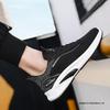 2025 Men's Black Breathable Mesh Running Shoes - Odor-Resistant Casual Lightweight Sneakers