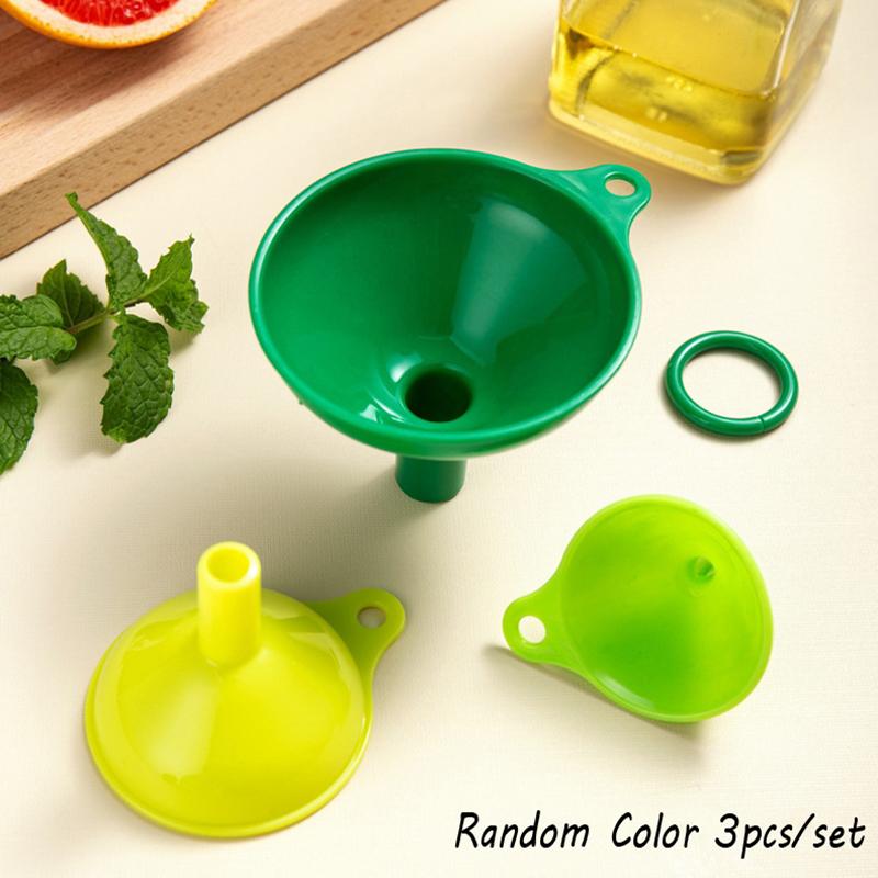 3-Piece Funnel Set Kitchen Plastic Large-Caliber Small-Large Oil And Wine Funnel Dispenser Tool