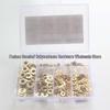 500-Piece Set: Brass Flat Washers M2-M6 Sizes