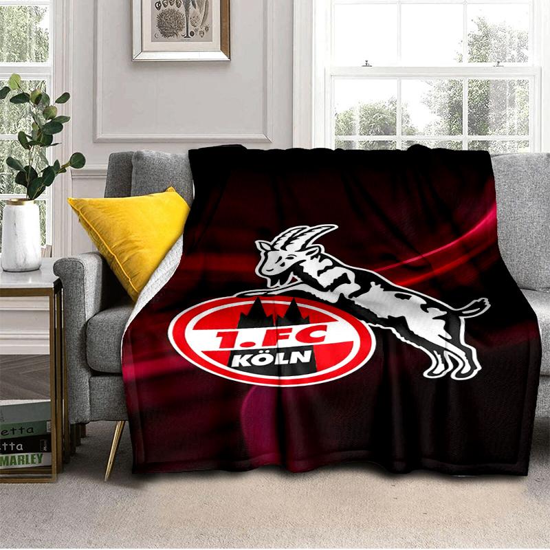 Coperta Leggera del Football Club Koln Capra Ideale per Letto Perfetta per Viaggi, Campeggio, Soggiorni, Uffici, Divani, Regalo di Natale per tifosi