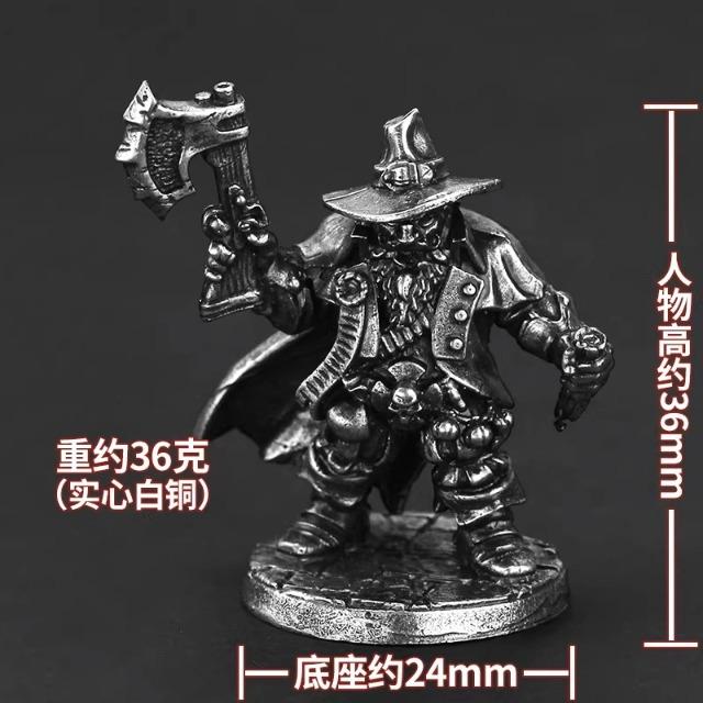 Weißmessing Blutmond Dämon Skelettkönig Miniaturfigur Handgefertigte Brettspielfiguren Auto Schreibtisch Ornament Sammlerstück Spielzeug