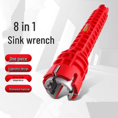 Clé Multifonctionnelle 8-en-1 pour Robinet de Salle de Bain et Évier