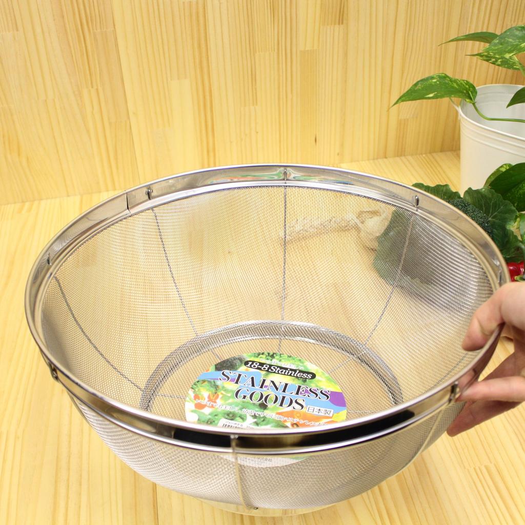 Inoue Wire Mesh Industry Jumbo Stainless Made In for 8 Sho Colander, 37cm, 18-8 Steel, Japan, (approx. 1.8 Liters)