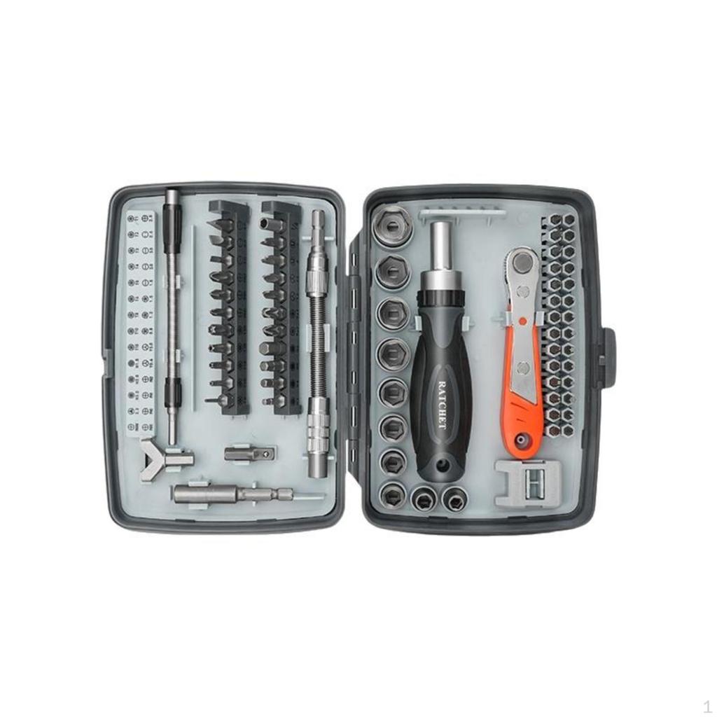 MultiPurpose Ratchet Screwdriver Set, Accurate Hand Tool Kit, Portable Storage, Suitable for