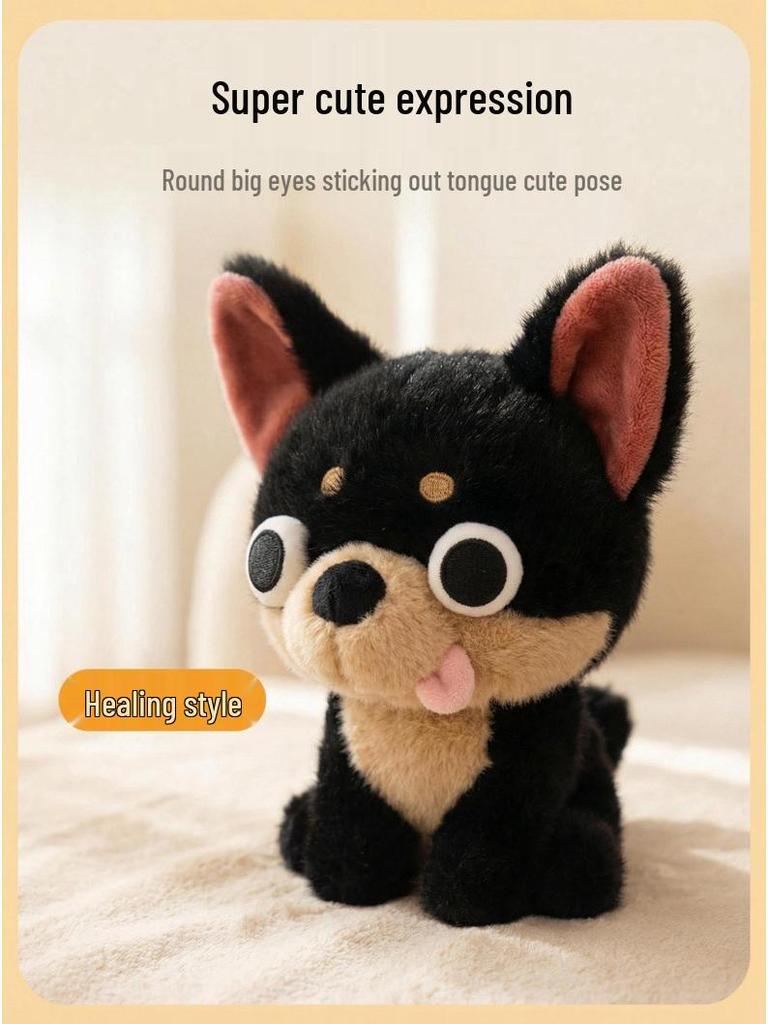 Evil Chihuahua Plush Doll - Creative Desktop Pet Ornament & Children's Birthday Gift