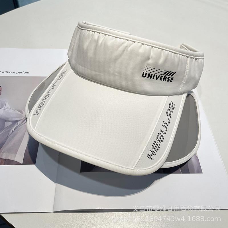 Sports Sun Hat With Printed Letters And Wide Brim Uv Protection For Women Outdoor Use