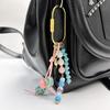 1Pcs Fashion Conch Beads Keychain Handmade Delicate Bag Pendant Portable Ornament for Daily Use Gift for Friends
