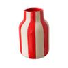 Nordic Ins Black and Red Striped Ceramic Vase Ornament Bedroom Dining Table Flower Arrangement Container Wedding Vase Decoration