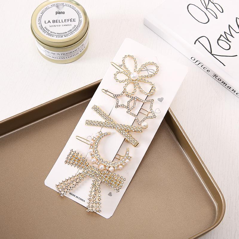 Luxury Pearl Bow Feather Hair Clip - Korean Style Bangs Accessory