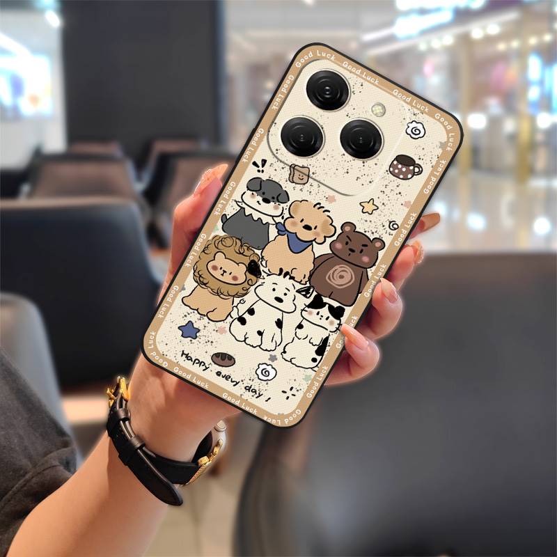 Durable Silicone Phone Case For Tecno Spark20 Pro/KJ6 Cute Dirt-resistant Anti-knock TPU Waterproof Soft Case Cartoon