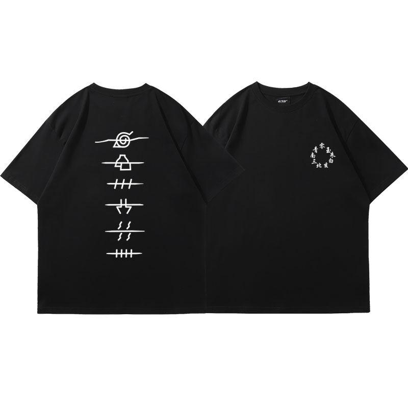 Japanese Anime Childrens Tshirt Naruto Peripheral Uchiha Family Sasuke Konoha Pure Cotton Printed Parentchild Casual Tshirt