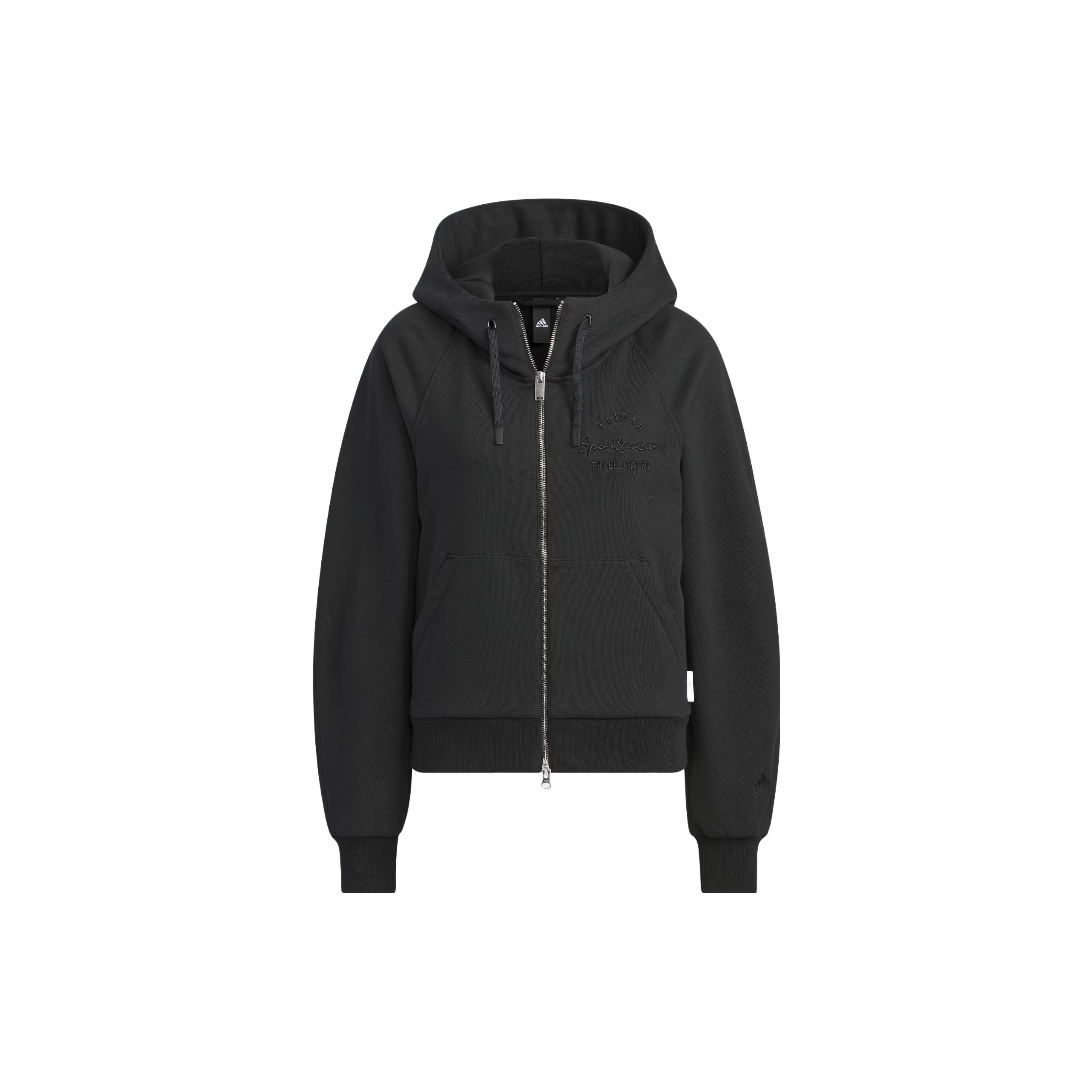 adidas Womens Full-Zip Hooded Sweatshirt IZ4570 S