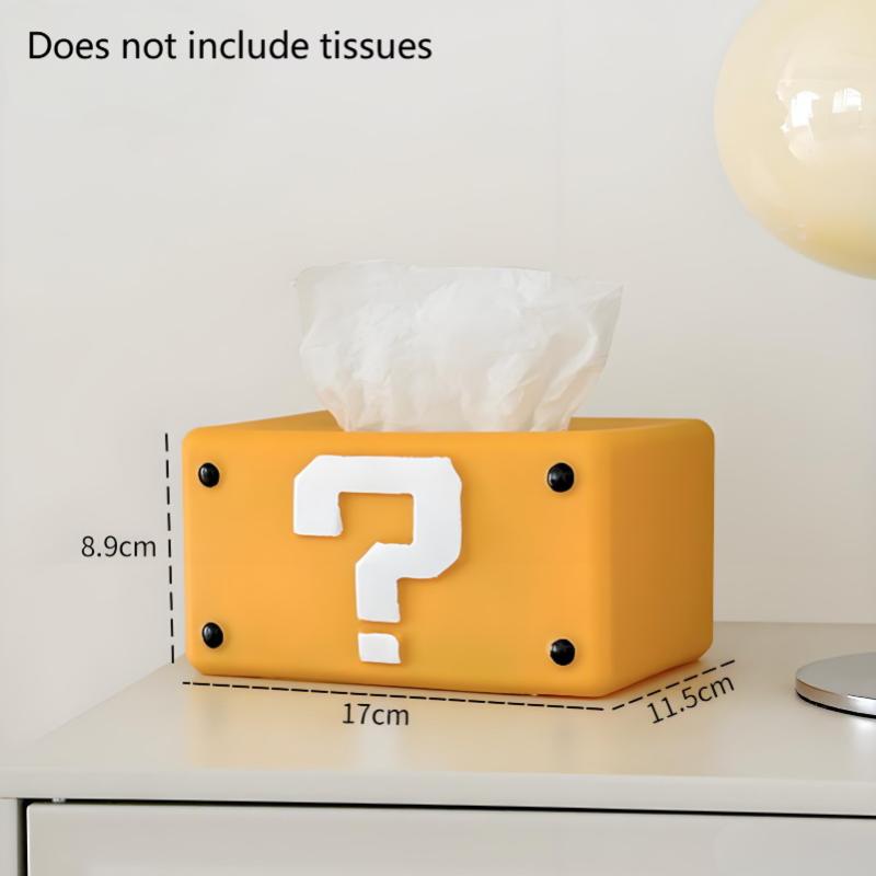 Mario Tissue Box Home Living Room Ornament Dining Table Cute Interesting Question Mark Paper Box