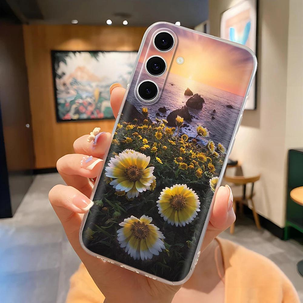 A14 Hülle Für Samsung Galaxy A14 Hülle Niedliche Blume Klare TPU Weiche Silikon Rückseite Für Samsung A14 5G GalaxyA14 A 14 Handyhüllen