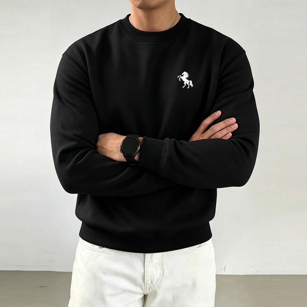 Men's Casual Sweatshirt A stylish, street-style fleece sweatshirt perfect for casual occasions and the ideal choice to pair with trendy outfits