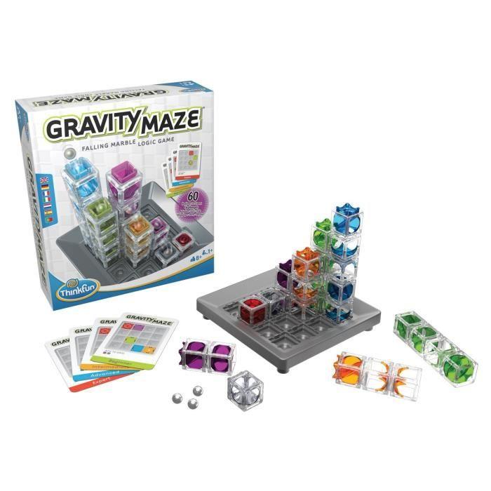 Gravity Maze Jeu De Logique, Casse-tête, Circuit-bille-Construction, 60 Défis, Dès 8 ans-Ravensburger, 76433, ThinkFun