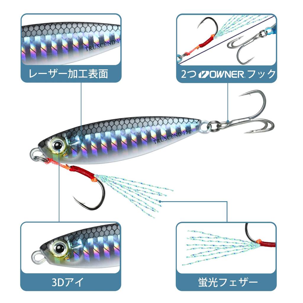 TRUSCEND Fishing Lure Metal Jig Jig Para Slow Light for
