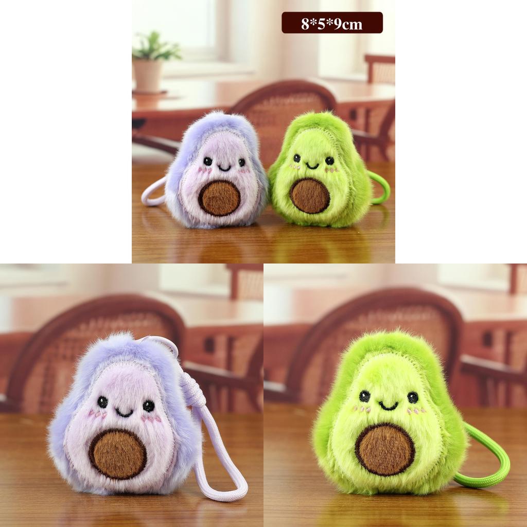 Avocado Plush Keychain Cartoon Toy For Students Backpack Decor Gift For Kids