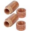 10Pcs Wooden Essential Oil Cylinder Box Storage Bottle Container Travelling Carrier Case2.9cm Outer Diameter