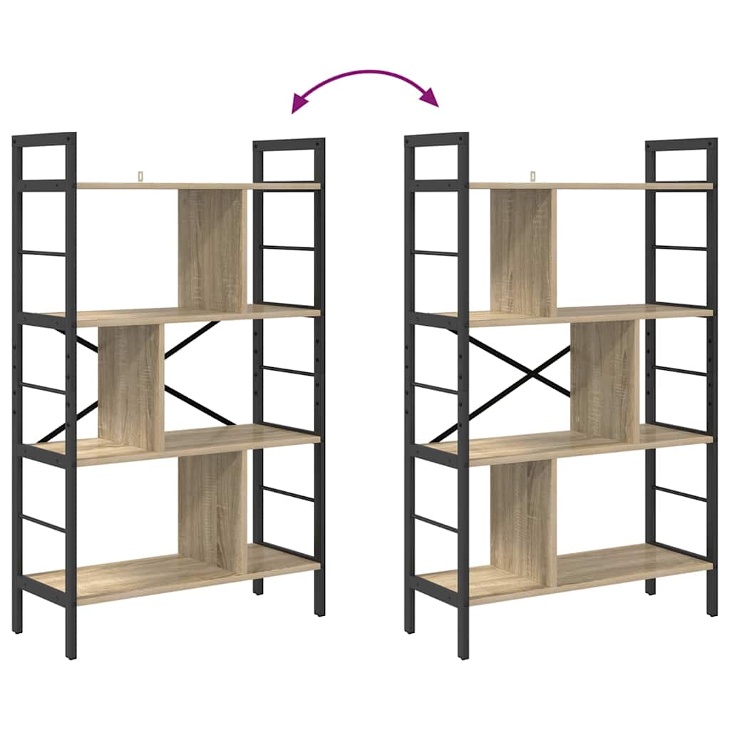 Bookshelf Sonoma Oak 75 X 30 X 123.5 Cm Particleboard