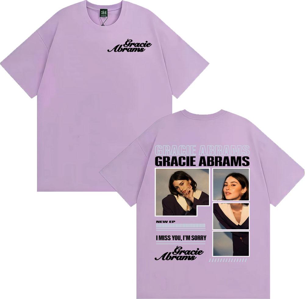 Gracie Abrams The Secret of Us Tour Cover T Shirts Men Women Fashion Trend Aesthetic T-shirts Cotton Casual Short Sleeve T Shirt