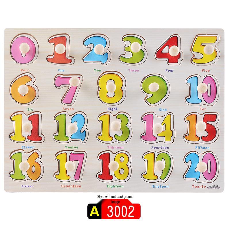 Wooden 3D Educational Grasping Board & Puzzle for Children: Animal & Fruit Theme Cognitive Toy
