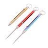 1Pcs Titanium Alloy Telescopic Toothpick Keychain Pendant Gift Fruit Fork Camping Toothpick Holder Unpacking Tool