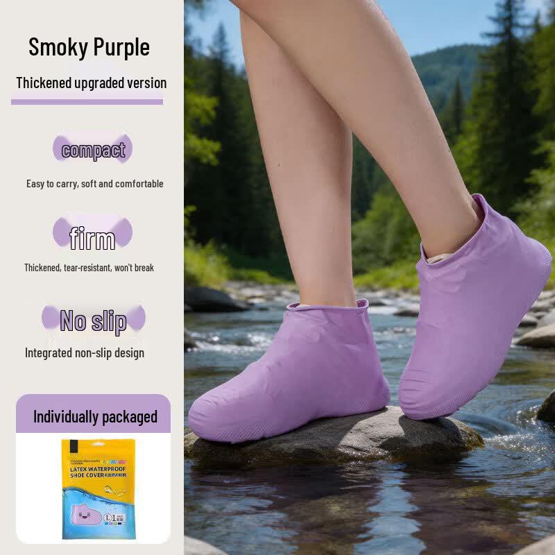 QINGXI Reusable Waterproof Latex Shoe Covers