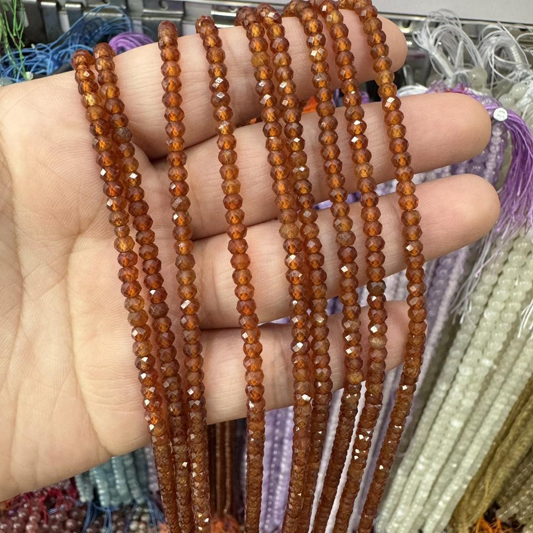 

Натуральный оранжевый гранат 3x3,8 мм россыпные бусины для DIY ожерелья/браслета разделитель материал для бисероплетения