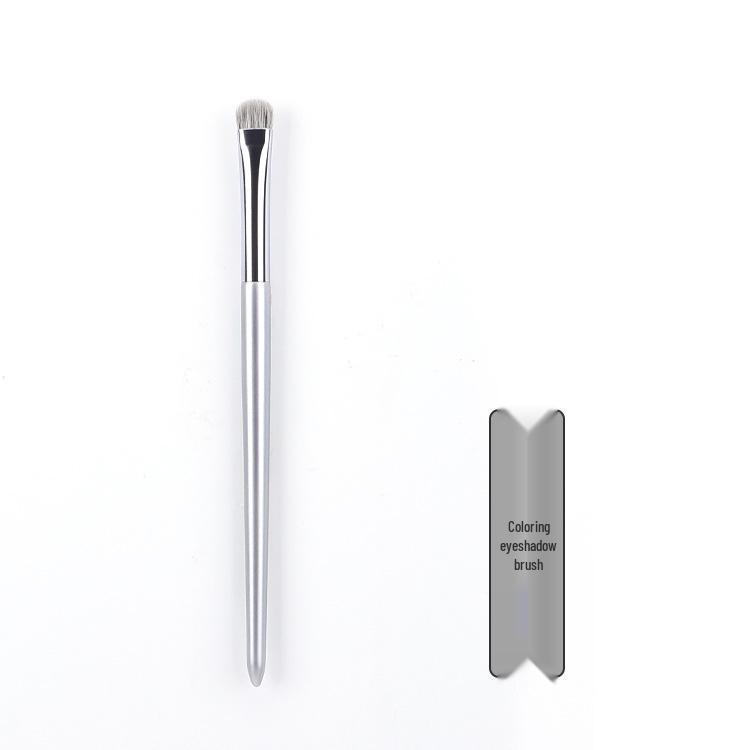 Moonlight Silver 12-Piece Makeup Brush Set: Super Soft Imitation Snow Fox Hair for Powder, Contour, and Eyeshadow.