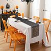 Black Lace Spiderweb Halloween Table Runner - Ghost Festival Decoration