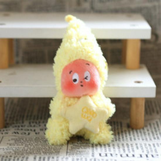 Plush Starman Keychain Pendant - Cute Backpack Decoration for Couples