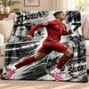 Cristiano Ronaldo Blanket Flannel Blanket Soft Cozy Plush Throw for Sofa Bed Lightweight Home Decoration Outdoor Camping