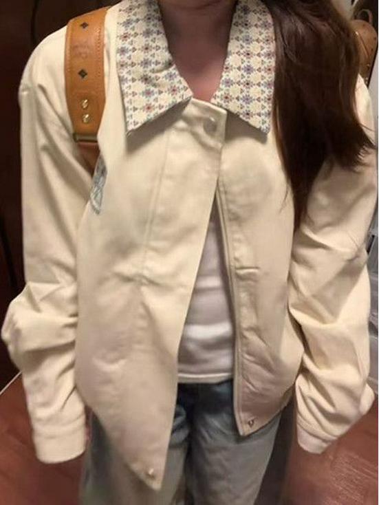 2025 Autumn Women's Retro Loose Square Neck Jacket - Korean Style Casual Coat