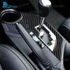 Real Soft Carbon Fiber Sticker For Toyota RAV4 2013 2014 2015 LHD Car Center Gear Shift Panel Trim Interior Accessories