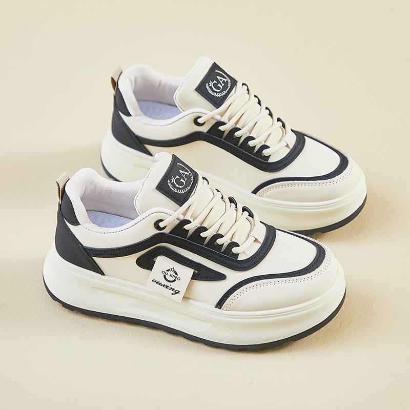 

Весенние маленькие белые туфли новые женские студенческие туфли на платформе, увеличивающие рост, спортивные кеды, повседневные 40 чёрный