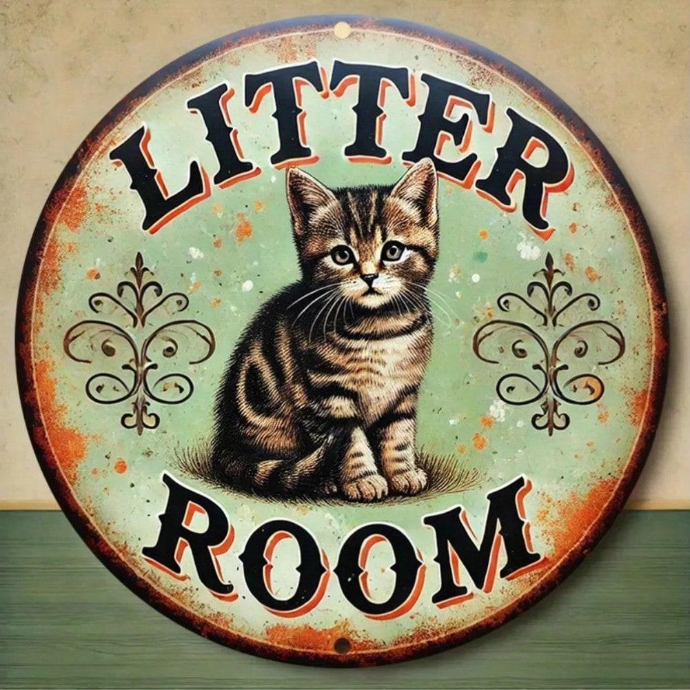 

Vintage Metal Wall Decor Round Sign for Home Cafe Room Interior 20x20 різнокольоровий