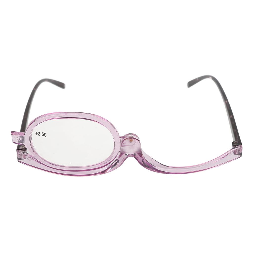 Make-up Lesebrille Einzelglas Vergrößerungs Flip-Down Rotierende Make-up Brille für Augen +2,50
