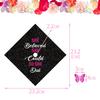 Graduation season decorative headgear hat, scholar hat DIY butterfly flower graduation party decoration supplies