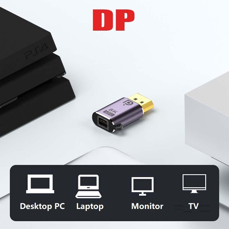 Mini DP to Big DP Converter 8K60HZ DP Male to Female Bidirectional Conversion Adapter Display Port Video Audio Extend Cable Plug