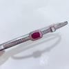 Natural Ruby Light Luxury Bracelet - Exquisite 925 Sterling Silver for Daily Wear