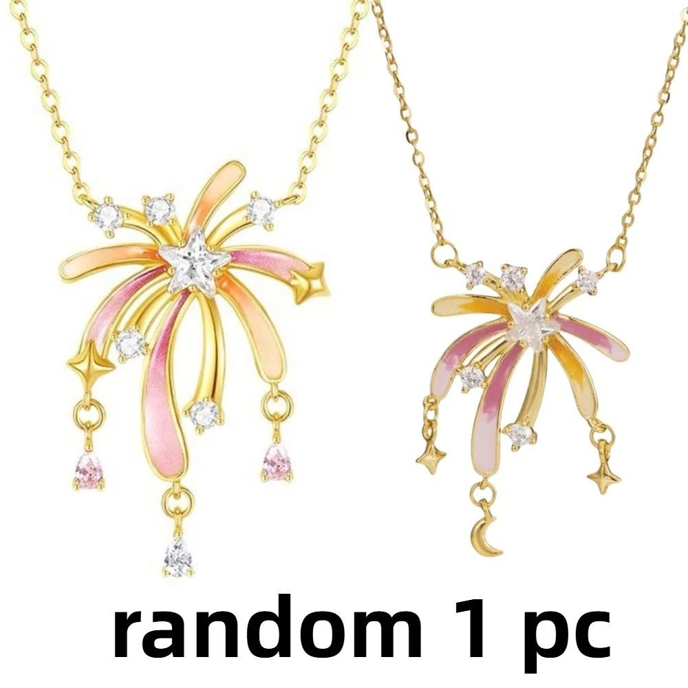 

Minimalist Design Enameled Necklace Sparkling Colorful Clavicle Chain Jewelry Luxury Jewelry Enameled