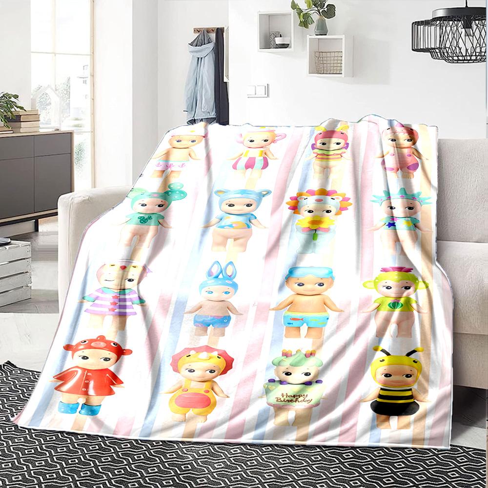 1pc Blanket - Sonny Angel Print Design,Lightweight Blanket for Sofa,Bed- Soft &Warm,Gift for All Seasons