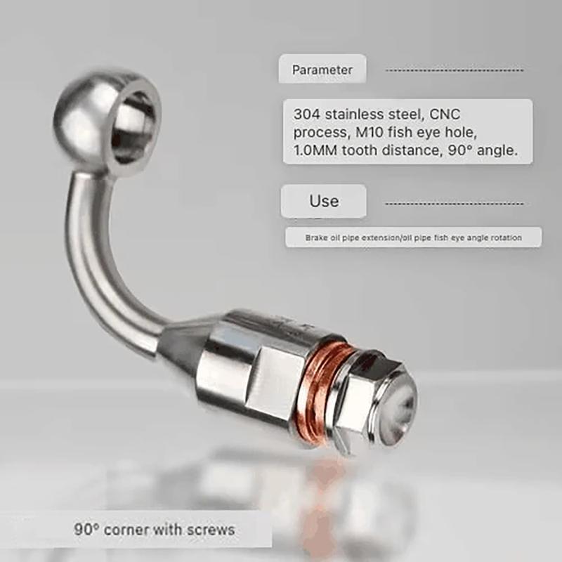Motorcycle Brake Fluid Hose Extension Bracket Tubing CNC 304 Stainless Steel Universal M10 Brake Hose For RCS Spare Accessories