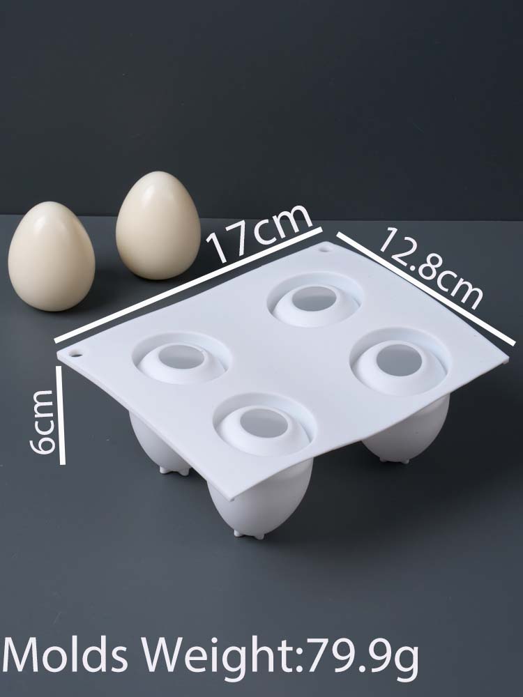 

4 Hole Egg Silicone Candle Mold DIY Easter Ornaments Craft Making Aromath Soap Plaster Resin Chocolate Baking Molds Home Decor